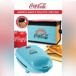 2 in 1 Light Blue Sandwich Maker and Insulated Lunch Bag- Coca Cola Travel LBGTQ
